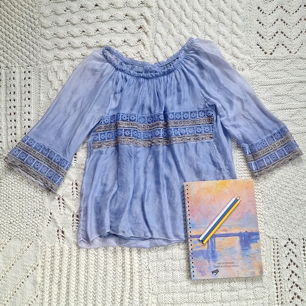 Italian Silk and Lace Top